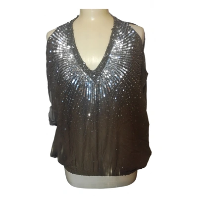 Pre-owned Just Cavalli Silk Tunic In Brown
