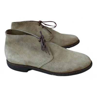 Pre-owned Church's Boots In Beige