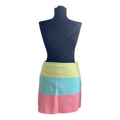 Pre-owned Escada Wool Mini Skirt In Multicolour