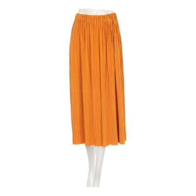 Pre-owned Samsoe & Samsoe Mid-length Skirt In Yellow