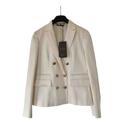 Pre-owned Gucci Ecru Cotton Jacket
