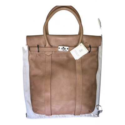 Pre-owned Brunello Cucinelli Leather Handbag In Beige