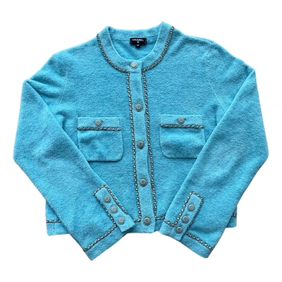 Pre-owned Chanel Cardigan In Blue