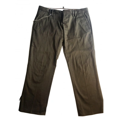 Pre-owned Dsquared2 Straight Pants In Green