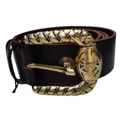 Pre-owned Just Cavalli Leather Belt In Brown