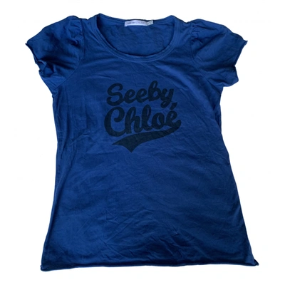 Pre-owned See By Chloé Blue Synthetic Top