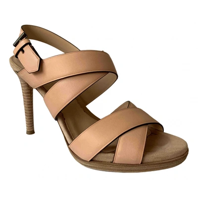 Pre-owned Reed Krakoff Leather Sandal In Beige