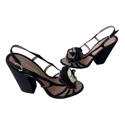Pre-owned Chanel Sandals In Black