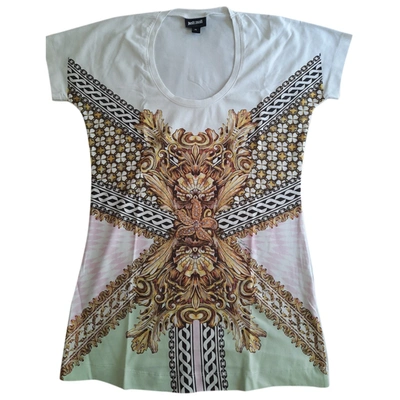 Pre-owned Just Cavalli White Cotton Top