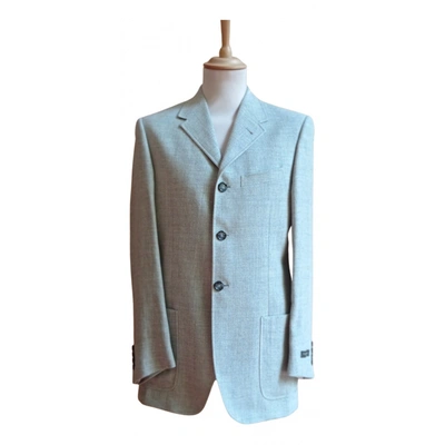 Pre-owned Corneliani Linen Vest In Grey