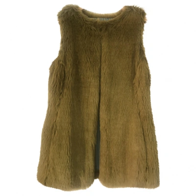 Pre-owned Maliparmi Faux Fur Coat In Green