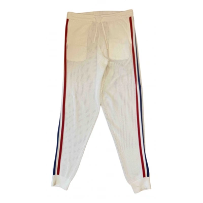 Pre-owned Adam Selman Large Pants In White