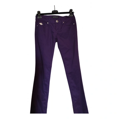 Pre-owned Fracomina Straight Jeans In Purple