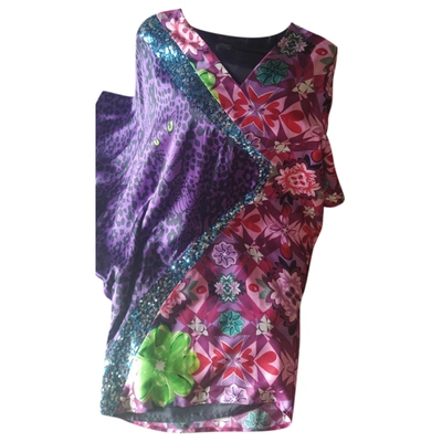 Pre-owned Custo Barcelona Silk Dress In Multicolour