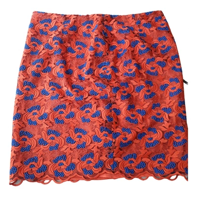 Pre-owned Paule Ka Mid-length Skirt In Red