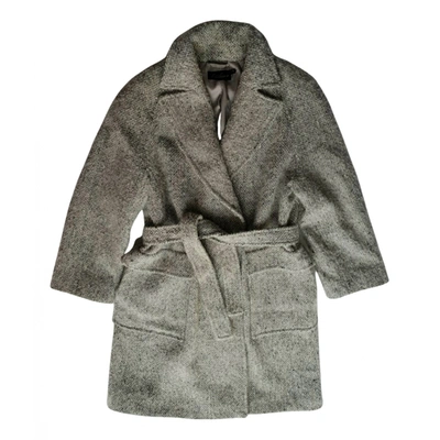 Pre-owned Luisa Spagnoli Wool Coat In Grey