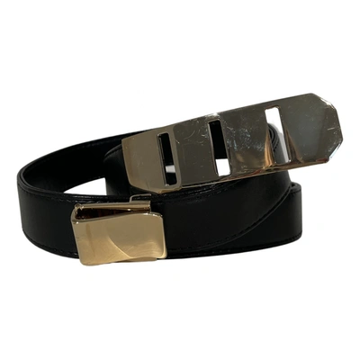 Pre-owned Escada Leather Belt In Black