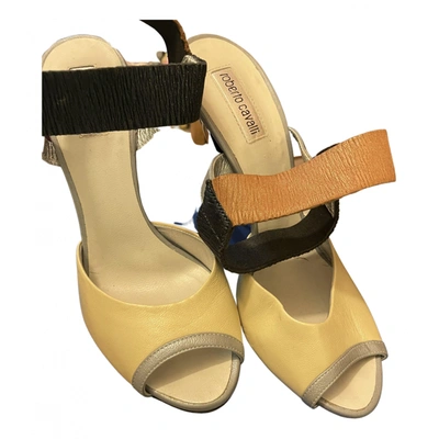 Pre-owned Roberto Cavalli Leather Sandals In Multicolour