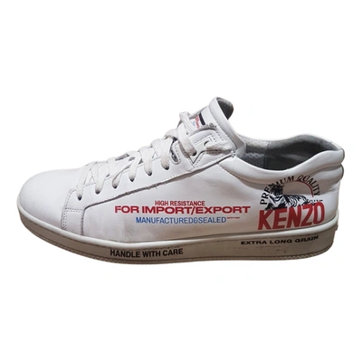 Pre-owned Kenzo Cloth Low Trainers In White