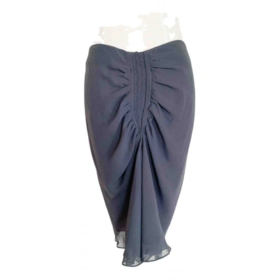 Pre-owned Isabel Marant Silk Mid-length Skirt In Grey