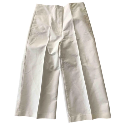 Pre-owned Bimba Y Lola Trousers In White