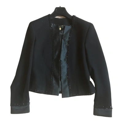 Pre-owned Roberto Cavalli Wool Short Vest In Black