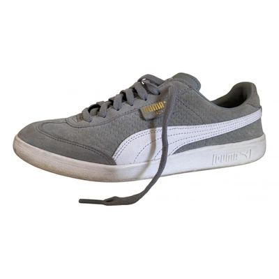 Pre-owned Puma Low Trainers In Grey
