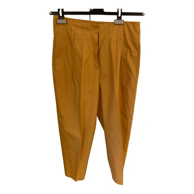 Pre-owned 8pm Trousers In Yellow