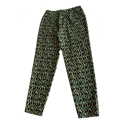 Pre-owned M Missoni Carot Pants In Green