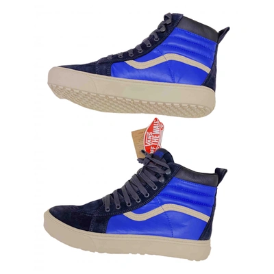 Pre-owned Vans Leather High Trainers In Blue