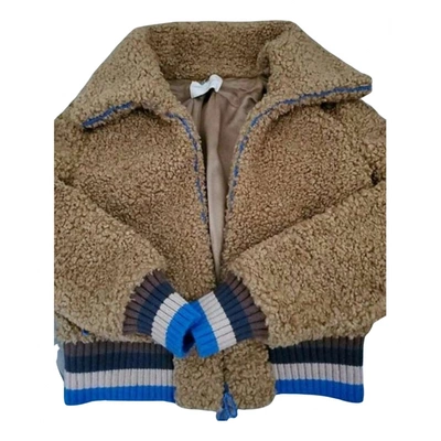 Pre-owned Marco De Vincenzo Wool Short Vest In Camel