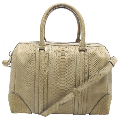 Pre-owned Givenchy Lucrezia Leather Handbag In White