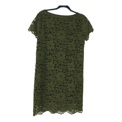 Pre-owned Liviana Conti Lace Mid-length Dress In Green