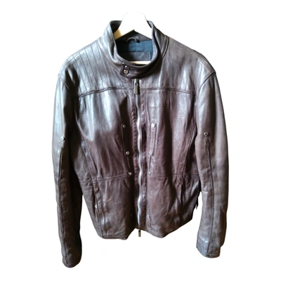 Pre-owned Dirk Bikkembergs Leather Jacket In Brown