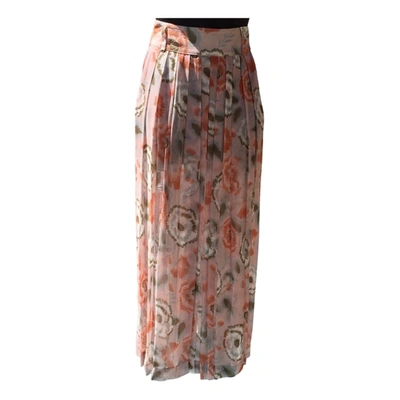 Pre-owned Byblos Maxi Skirt In Pink