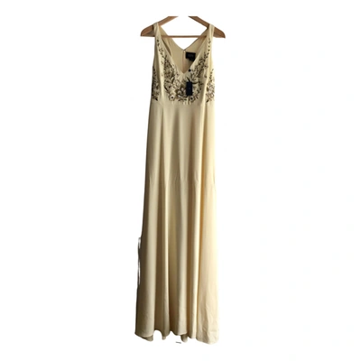 Pre-owned Marchesa Notte Maxi Dress In Yellow