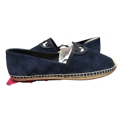 Pre-owned Tory Burch Navy Suede Espadrilles