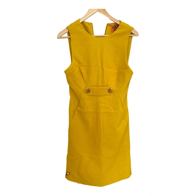 Pre-owned Tory Burch Mini Dress In Yellow