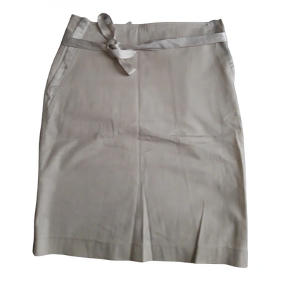 Pre-owned Tara Jarmon Skirt In Ecru