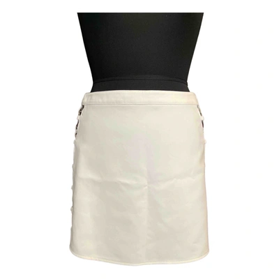 Pre-owned Emanuel Ungaro Mini Skirt In White