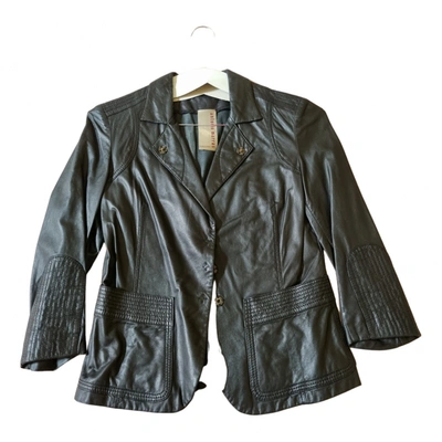 Pre-owned Antonio Marras Leather Short Vest In Black