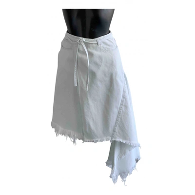 Pre-owned Marques' Almeida Mini Skirt In White