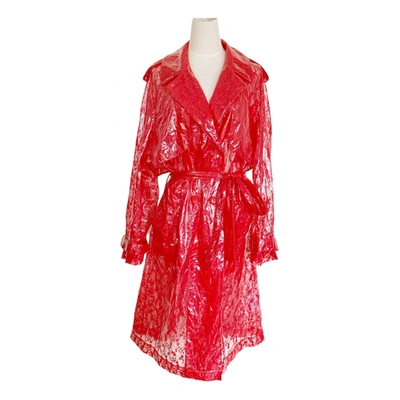 Pre-owned Christopher Kane Trench Coat In Red