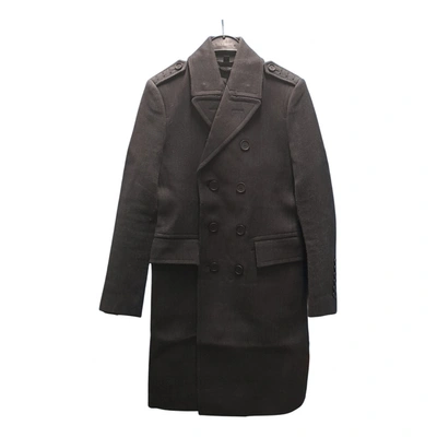 Pre-owned Burberry Wool Coat In Black