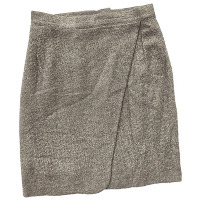 Pre-owned Max Mara Wool Mini Skirt In Brown