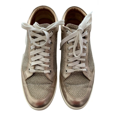 Pre-owned Jimmy Choo Glitter Trainers In Pink