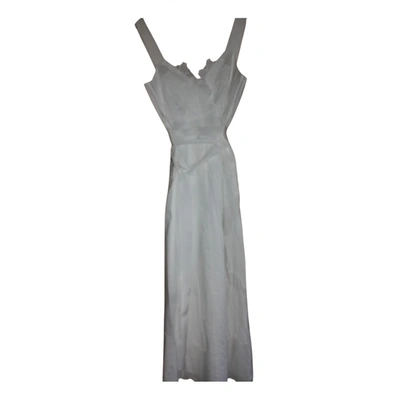 Pre-owned Max & Co Maxi Dress In White