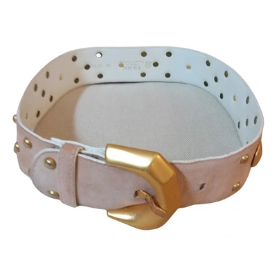 Pre-owned Escada Leather Belt In Pink