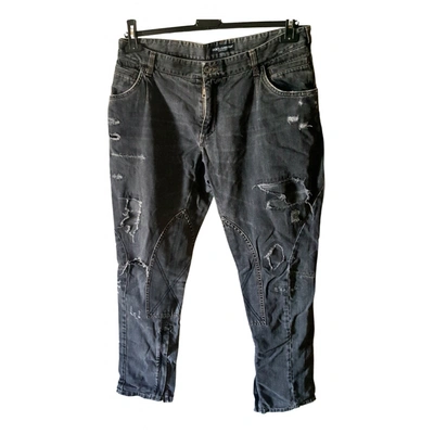 Pre-owned Dolce & Gabbana Black Cotton Jeans