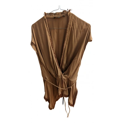 Pre-owned Elisabetta Franchi Blouse In Brown